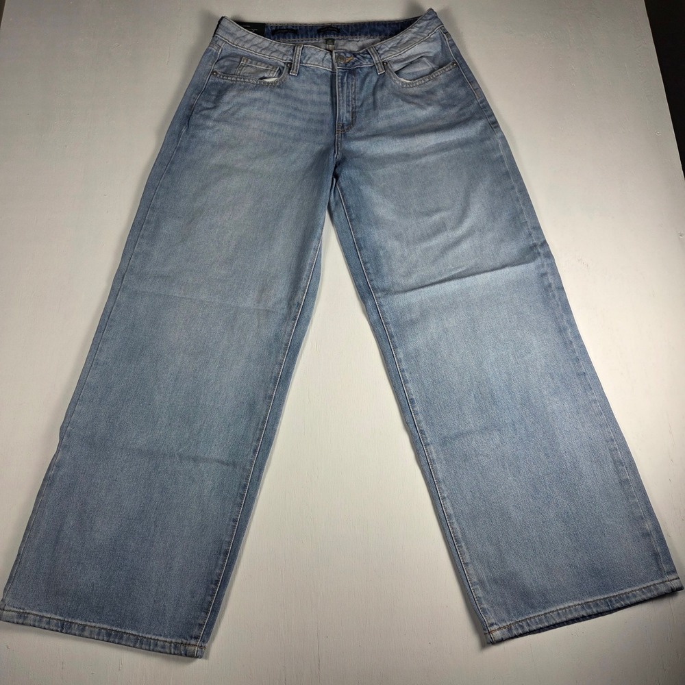 Wild Fable Y2K Low Rise Baggy Jeans Light Wash Rigid Denim Size 10 NWT